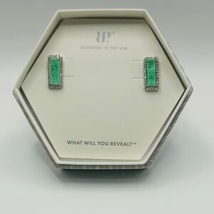 ✨925 Solid Sterling Silver Stunning Mint Green Tourmaline Quartz Earrings  ✨